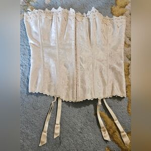 Elegant Ivory Lace Corset Top